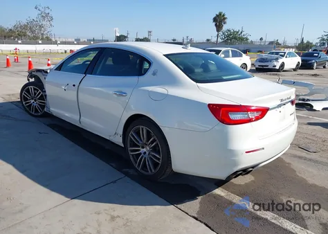 2017 Maserati Quattroporte S Granlusso z USA, uszkodzony, nr VIN ZAM56RPL4H1226584